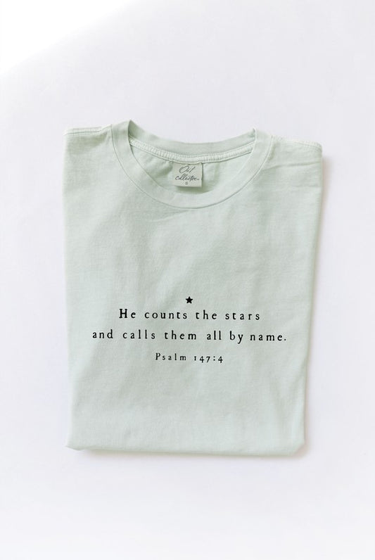 HE COUNTS THE STARS Mineral Graphic Top (2 COLORWAYS)