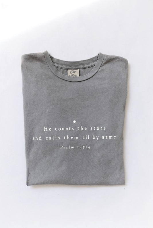 HE COUNTS THE STARS Mineral Graphic Top (2 COLORWAYS)