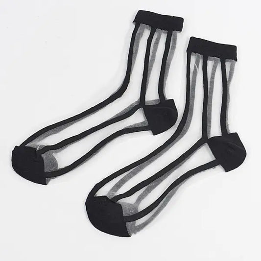 Striped Mesh Socks (2 Colorways)