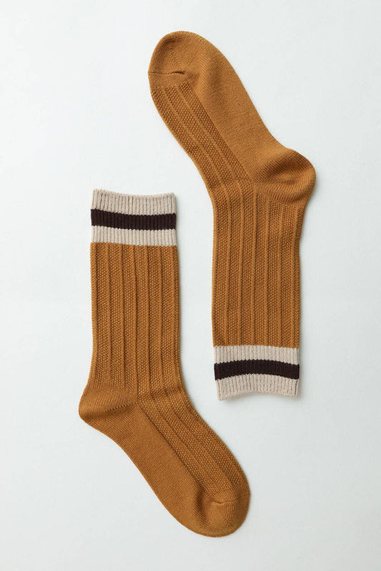 Color Block Socks: Mustard